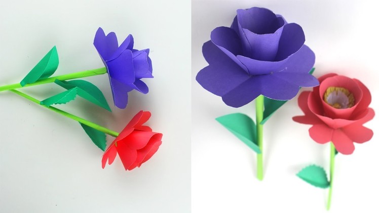 How To Make Paper Stick Flower | Beautiful & Pretty Stick Flower Making Step By Step