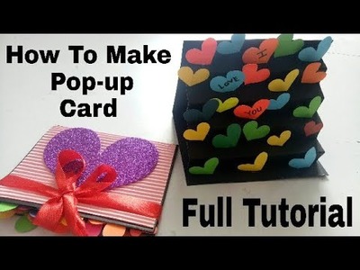 How To Make Pop Up Card for scrapbook || pop up greeting card.