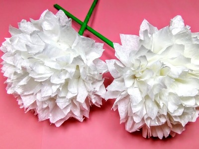 How To Make Round Tissue Paper Flower-DIY Paper Crafts || Beautiful Tissue Paper Flower