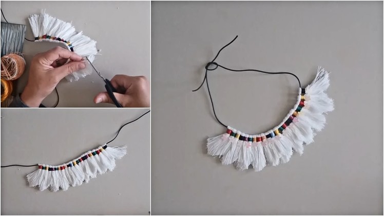 How to make thread Necklace - DIY Jewelry Idea