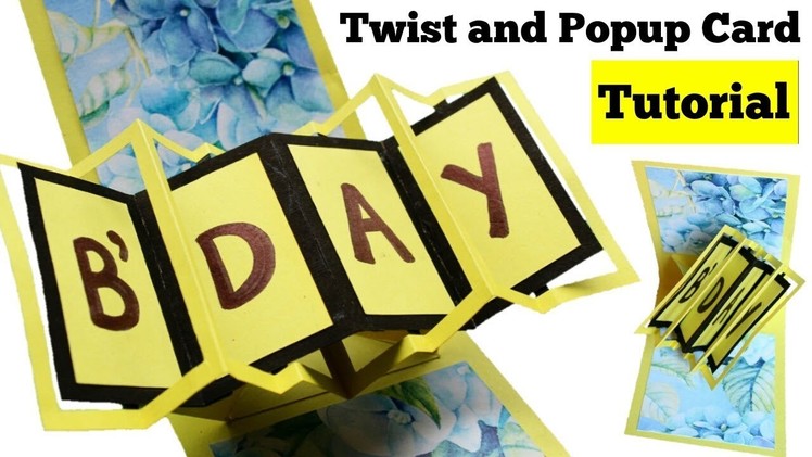 How to make Twist and Pop up Card | Handmade Birthday Card Tutorial | Pop up Birthday Card |