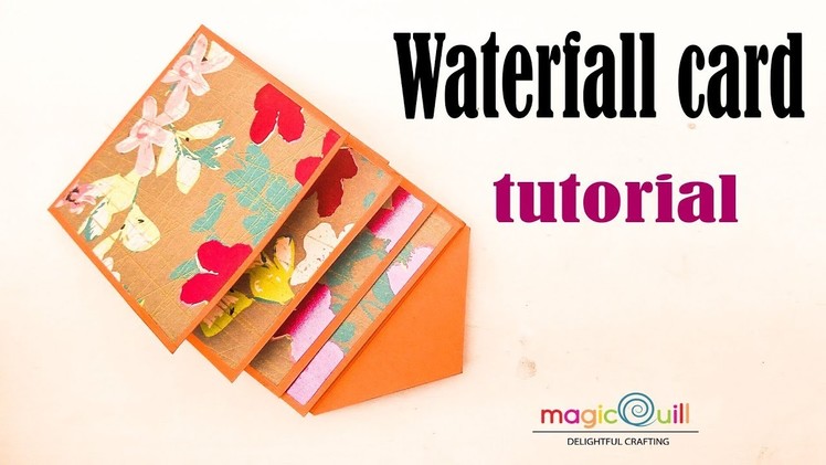 How to make waterfall card | waterfall card for scrapbook tutorial