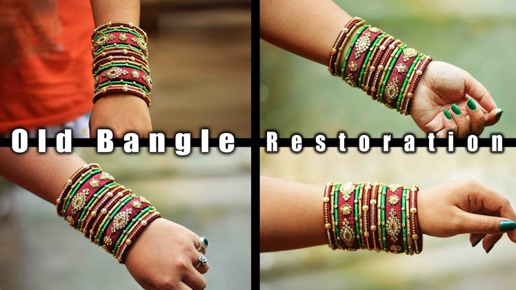 How to reuse old bangles at home | colorful silk thread bangles | art with creativity