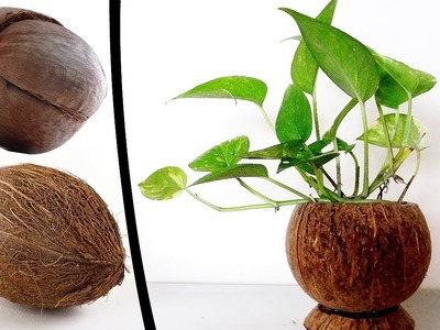 How to Reuse Waste Coconut Shell | Best Out of Waste Ideas | DIY Plant Pot Ideas Using Coconut Shell