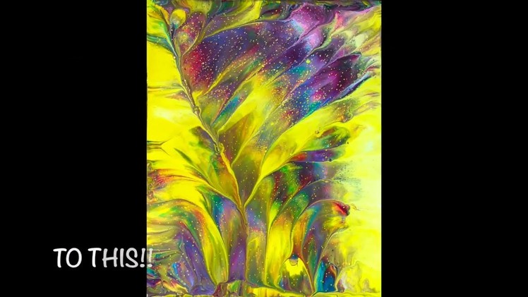 How to turn leftover paint  into a beautiful painting-DE39-Acrylic Pouring