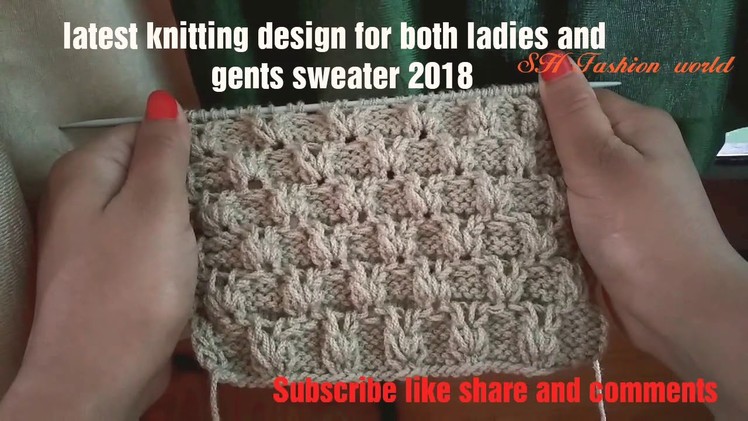 Latest knitting design of 2018 for ladies  cardigan and gents sweater in Hindi (English subtitles)