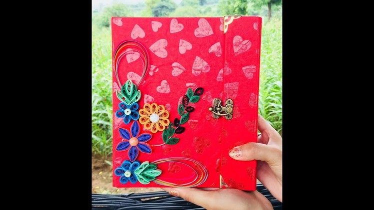Lovely Red Heart Base Paper Scrapbook || by sajeda sheliya