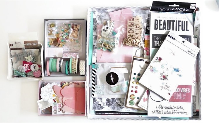 Making My September Scrap My Stash Kit- How to Make Your Own Scrapbook Kit