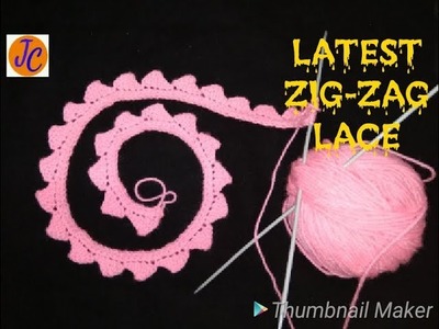 New ZigZag Woolen Scallop Knitting Lace # Cardigan Baby Frock # Duppata.L#5 (Hindi)Jasbir Creations