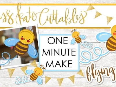 One Minute Make - Flying Bee - Layered SVG How To Tutorial Cricut Explore Maker Silhouette Cameo