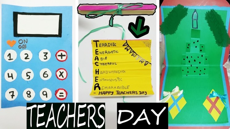 3 DIY Teachers Day Cards-Handmade Teachers Day Card Making Ideas | How To Make Teachers Day Cards