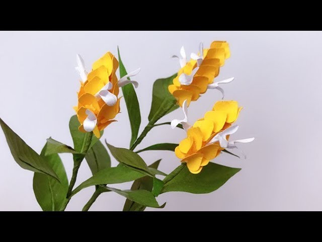 ABC TV | How To Make Mini Pachystachys lutea Flower With Shape Punch - Craft Tutorial