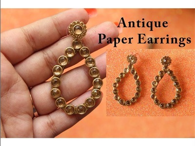 Amazing antique paper earrings tutorial