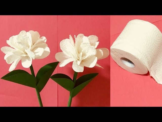 Beautiful Way to Tissue Paper Stick Flower - Easy Paper Flower Making - DIY Paper Crafts