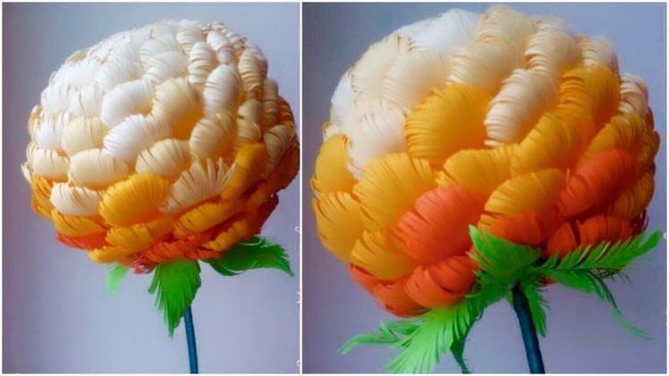 Chrysanthemum Paper Flowers- how to make paper chrysanthemum flowers