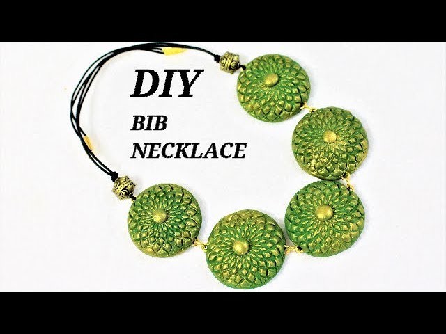 DIY Easy To Make Classic Polymer Clay Bib Necklace | Jewelry Making Tutorial