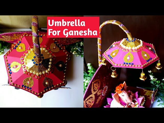 DIY Ganesh Umbrella | Ganesha Umbrella Making | How to make #ganeshumbrella #ganapatidecoration #diy