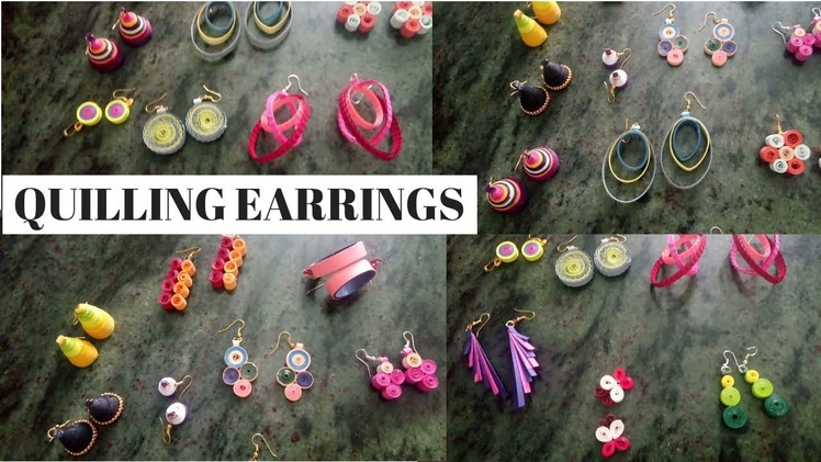 DIY. How to make  easy Quilling Earrings. Paper Earrings for Girls. Handmade Jewellery