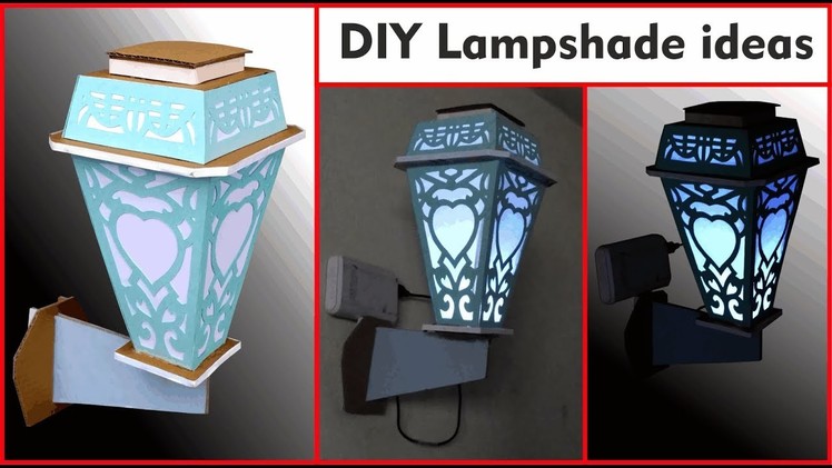 DIY lampshade ideas | how to make lamp shades at home with paper and cardboard