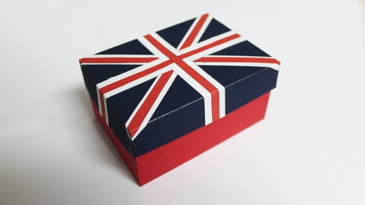 DIY Paper Box - Homemade Gift Box - British Flag Box