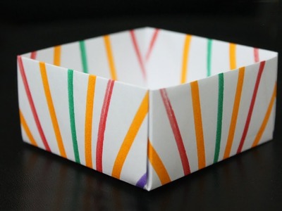 DIY Paper Box without glue - Paper Crafts for School