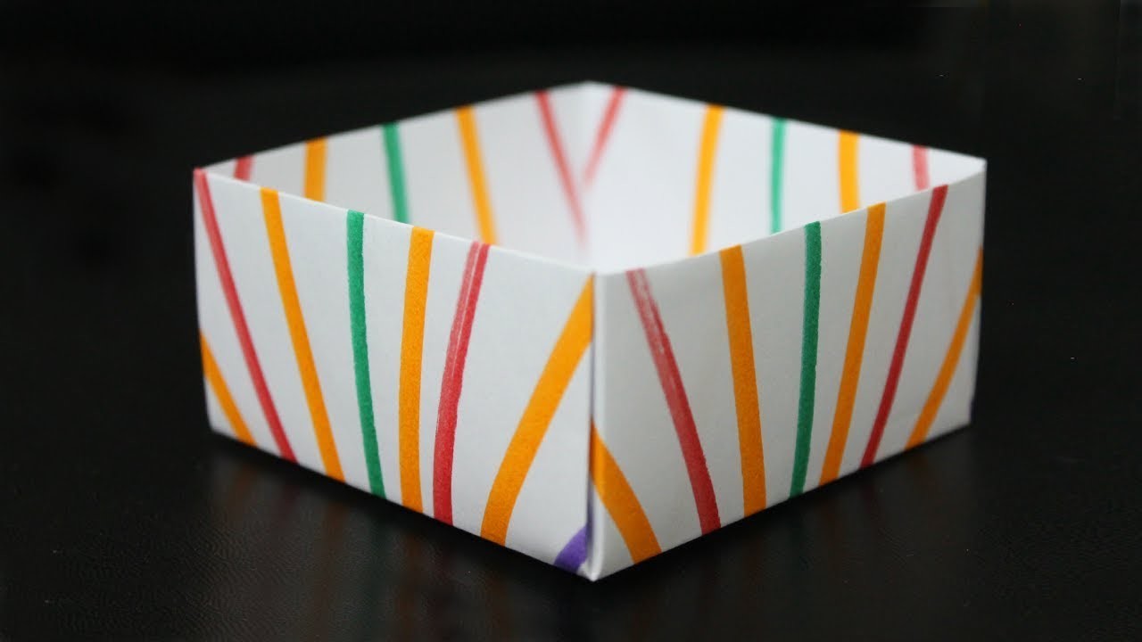 DIY Paper Box without glue - Paper Crafts for School