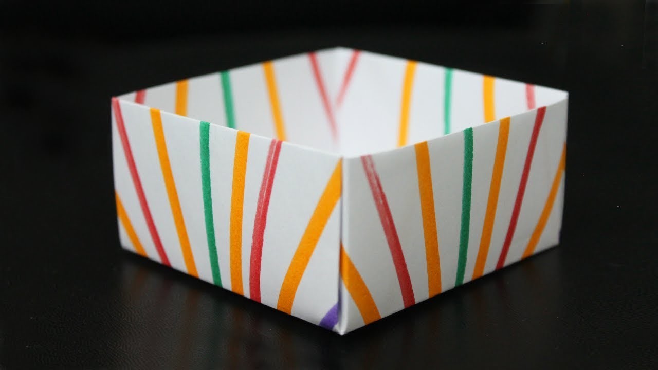 DIY Paper Box Without Glue Paper Crafts For School