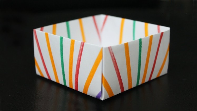 DIY Paper Box without glue - Paper Crafts for School