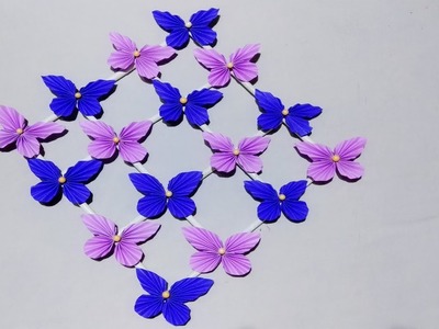 DIY : Paper Butterfly Wall Hanging.diy art and craft ideas.Wall Decoration ideas.Creative Art
