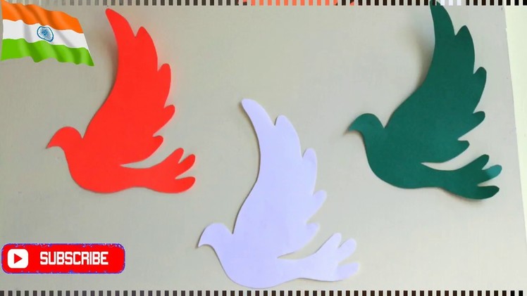 DIY Paper wall hanging|#Independencedaycraftideas |#Roomdecorideas| Indian tricolor diy pigeons