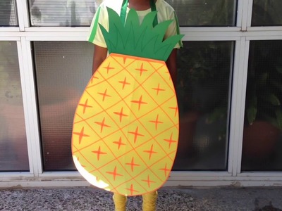 ???? DIY Pineapple costume from paper | Super easy | Fun for kids ????