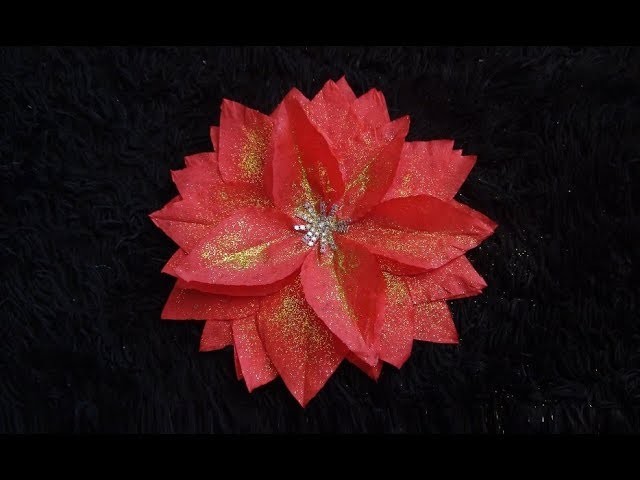DIY: Poinsettia Flower out of Paper Napkins