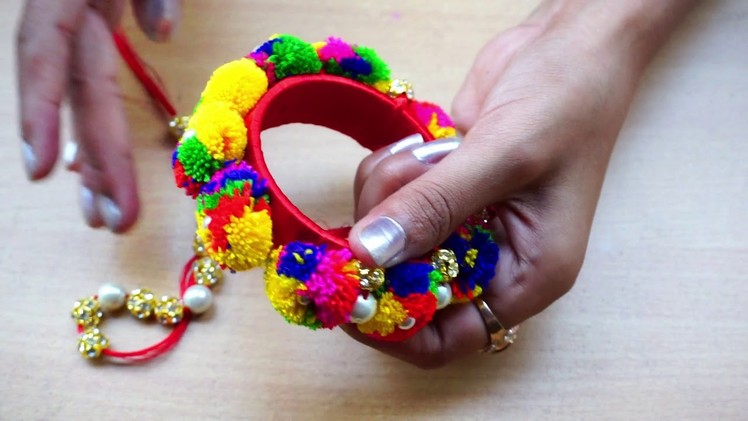 DIY | Pom pom Rakhi | How to make Rakhi for Bhaiya & Bhabhi at Home | Silk Thread Rakhi | ARZOO VLOG