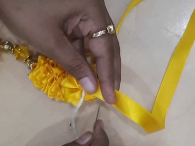 DIY satin ribbon garland for God