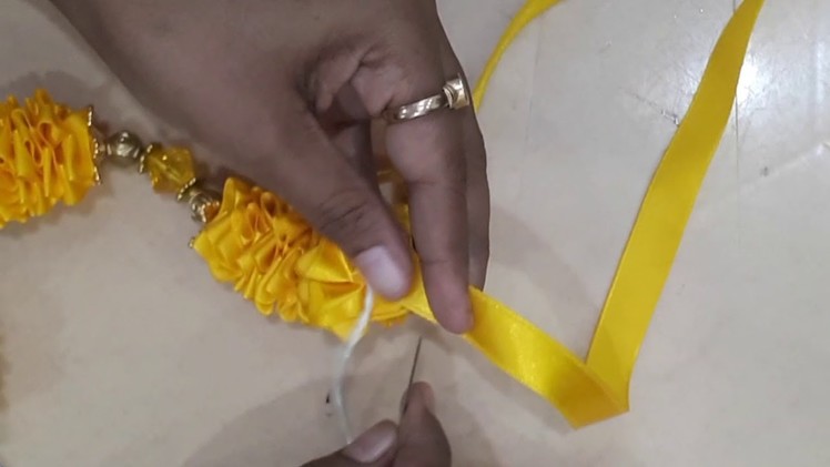 DIY satin ribbon garland for God