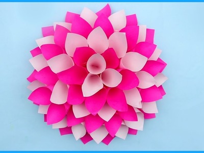 Easy Giant Paper Dahlias Big Flower | Wall decoration | room Decoration | Paper Flower