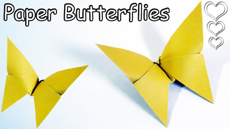 Easy Paper Butterfly (ORIGAMI) - Cute & Easy Butterfly (DIY) - Origami for Beginners