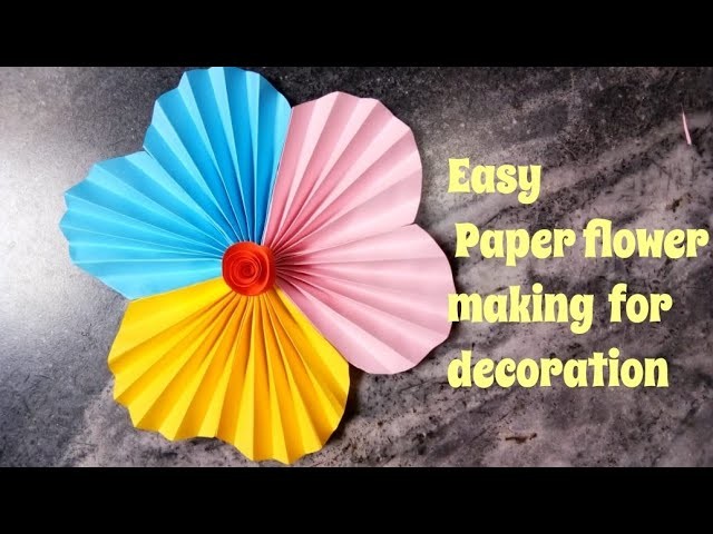 Easy Paper flower making at home for decoration