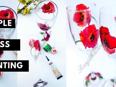 Easy Wine Glass Painting. How to use Pebeo vitrail paint on glass. DIY