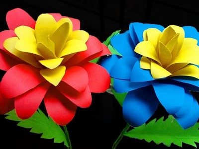 FlowerUPC | How to make paper flowers | Easy origami flowers | Paper flowers | stick flower