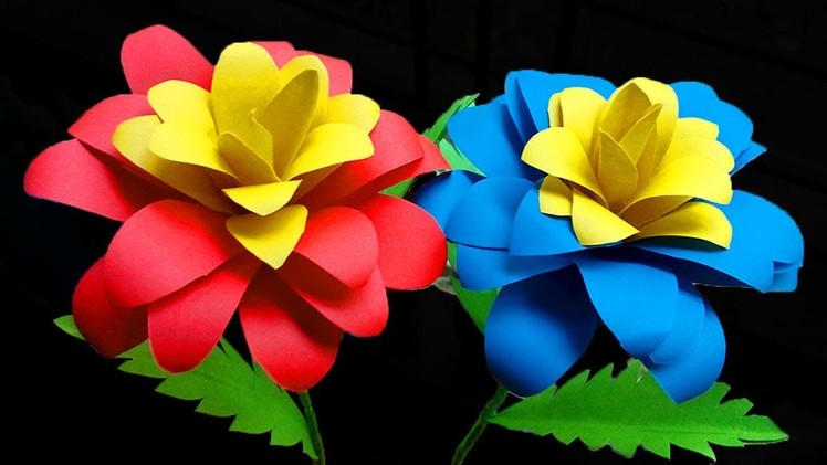 FlowerUPC | How to make paper flowers | Easy origami flowers | Paper flowers | stick flower