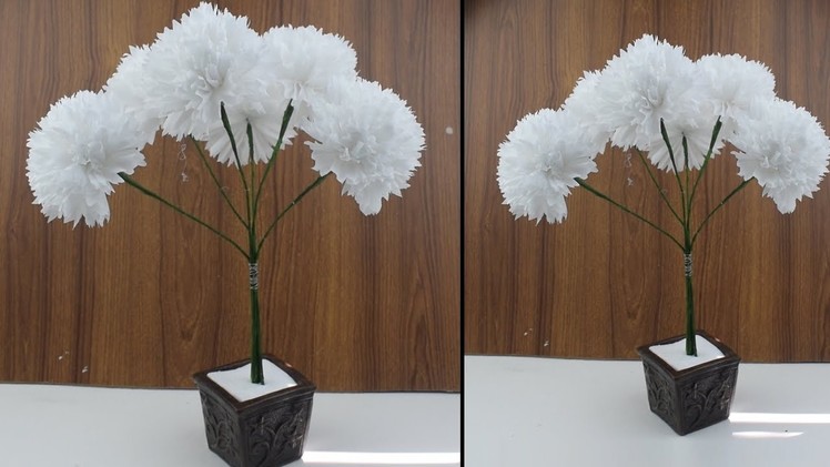 From Toilet Paper to a Beautiful White Flower_Toilet Paper Flowers Tutorial