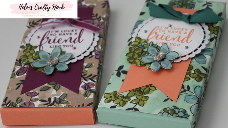 Gift Wrapping Chocolate using Stampin Up! Designer Series Paper!
