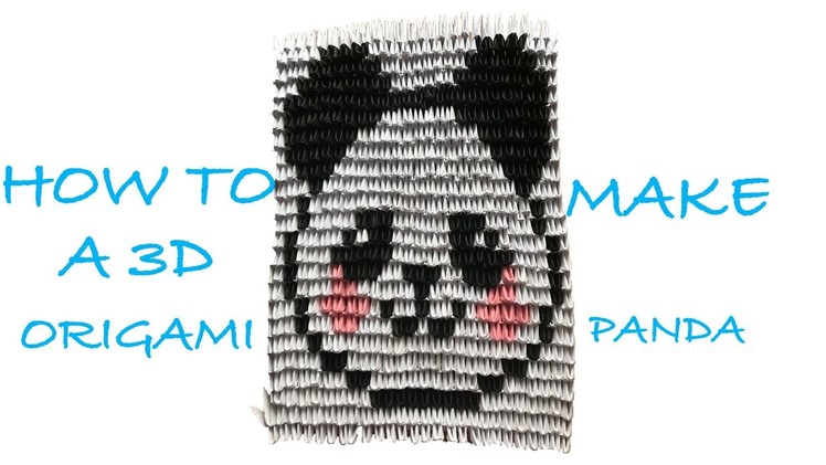 How to make a 3D ORIGAMI PANDA