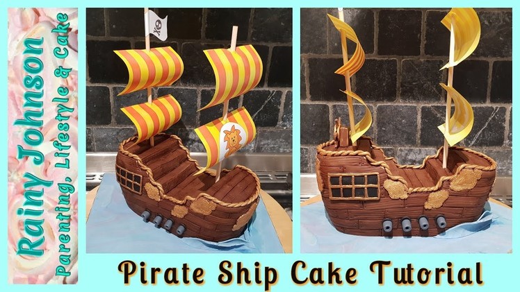 How To Make A Pirate Ship Cake. Sculpting A Boat Cake From Scratch