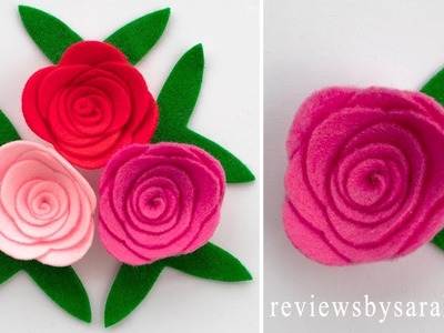How to Make a Rose Flower from Felt - Rolled Flowers