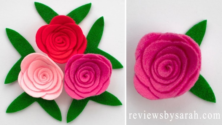 How to Make a Rose Flower from Felt - Rolled Flowers