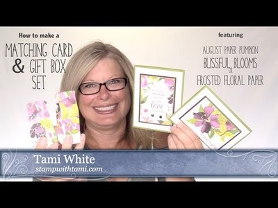 How to make a set of Matching Cards & Treat Boxes with the Stampin Up August Paper Pumpkin Kit