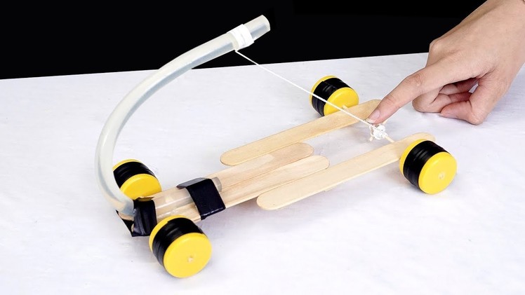 How to make a simple car with hot glue sticks