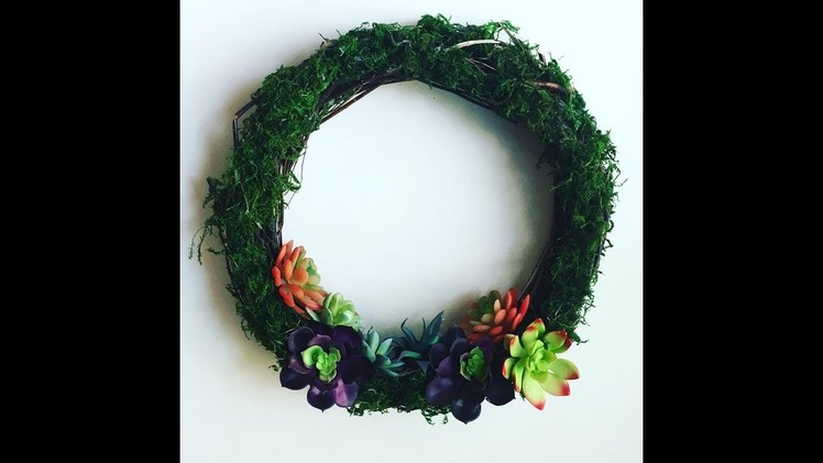 How to make a succulent wreath with all Dollar Tree Supplies